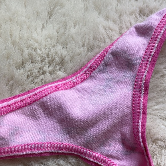 VS PINK | Y2K Pink & Gold Charms Low Rise Thong | M - Picture 9 of 15